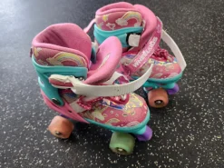 Used WHEELKIDS Child Roller Quad Skates Pink Adjustable