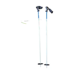 Used Whitewoods SKI POLES 48IN Mens DH Ski Pole Carolina Blue And White 120 cm / 48 in