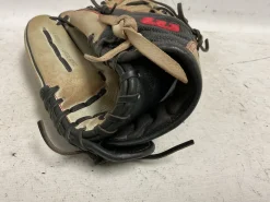 Used Wilson A2000 Monica Abbott MA14 LH Throw Fastpitch Gloves Black And Natural 12 1/4"