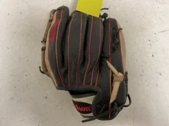 Used Wilson A2000 Monica Abbott MA14 LH Throw Fastpitch Gloves Black And Natural 12 1/4"