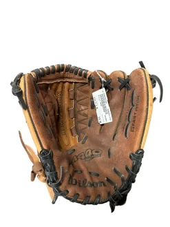 Used Wilson A440 RH Throw Fastpitch Gloves Brown 11 1/2