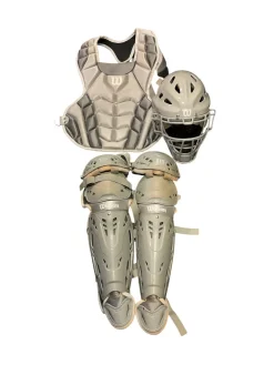 Used Wilson CATCHERS GEAR SET Catchers Chest Protector Grey Junior