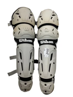 Used Wilson Catchers Leg Guards White Junior