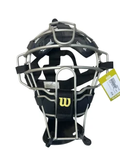 Used Wilson UMP-BL Umpire Mask Black And Silver