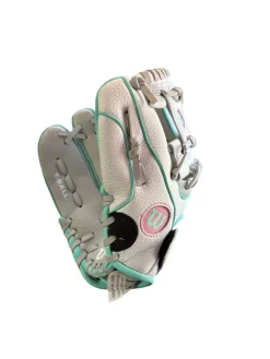 Used Worth A200 LH Throw Fastpitch Gloves White 10"