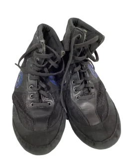 Used WRESTLING SHOES BLK/BLUE Boxing Shoes Black Senior 7
